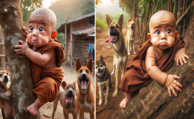 The Fearful Boys and Their Unwavering Pursuit: A Dog and a Baby Story